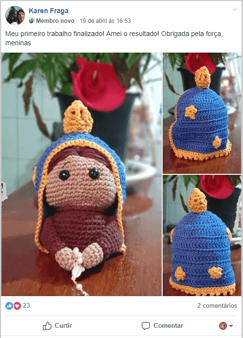 Amigurumi  de nossa senhora aparecida.